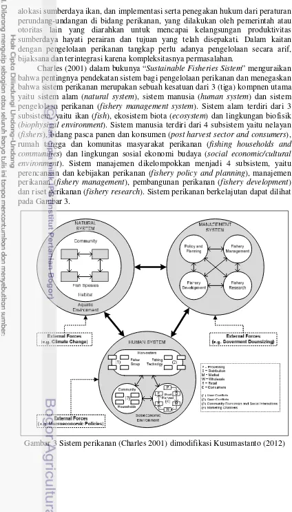 Gambar 3 Sistem perikanan (Charles 2001) dimodifikasi Kusumastanto (2012) 