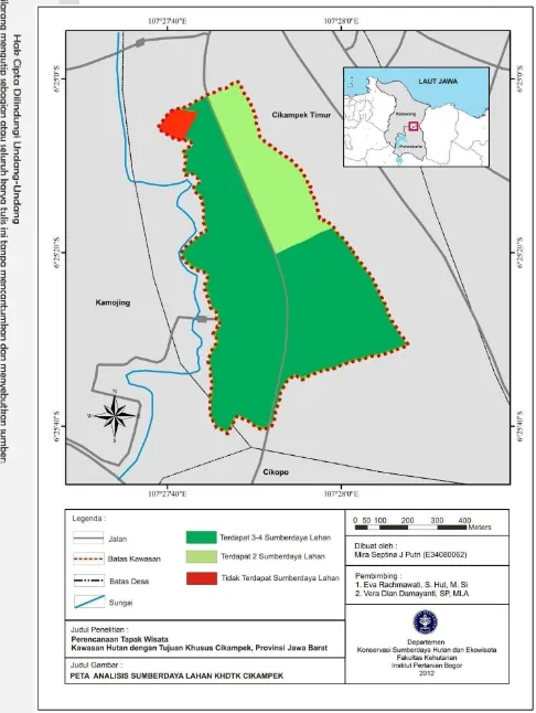 Gambar 16  Peta analisis sumberdaya lahan KHDTK Cikampek. 