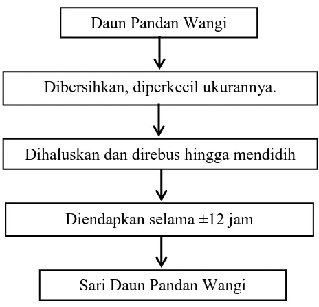 Gambar 3.2. Diagram Alur Pembuatan Sari Daun Pandan Wangi 