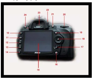 Gambar 2.2 : Kamera DSLR Nikon D90 Tampak Belakang 