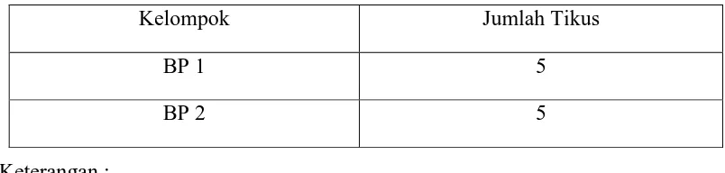 Tabel 3.1 Ekstrak air bawang putih uji pendahuluan 
