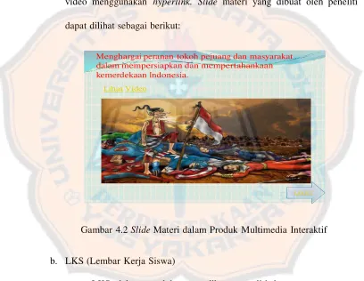 Gambar 4.2 Slide Materi dalam Produk Multimedia Interaktif