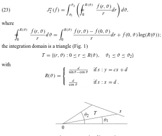 Figure 1. Domain of integration T .