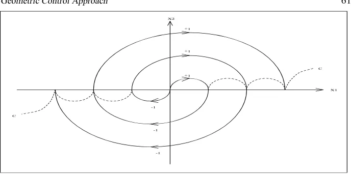 Figure 3: The shape of the optimal synthesis for our problem.