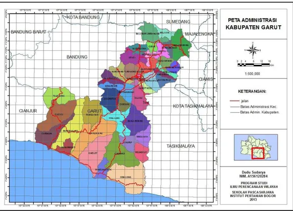 Gambar 6 Peta Wilayah Administrasi Kabupaten Garut 