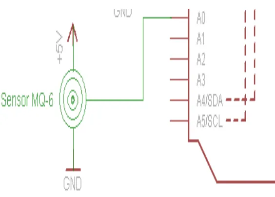 Gambar 3.3. Rangkaian Sensor MQ-6 