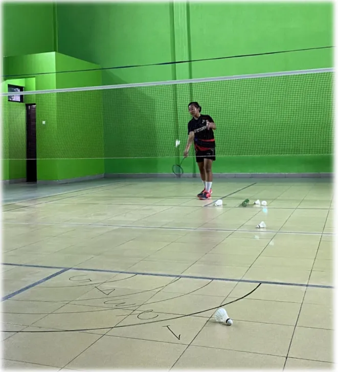 Gambar 2. Tes Service, Forehand Short Service (massed practice) 