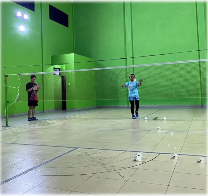 Gambar 3. Tes Service, Backhand Short Service (Distributed practice)  