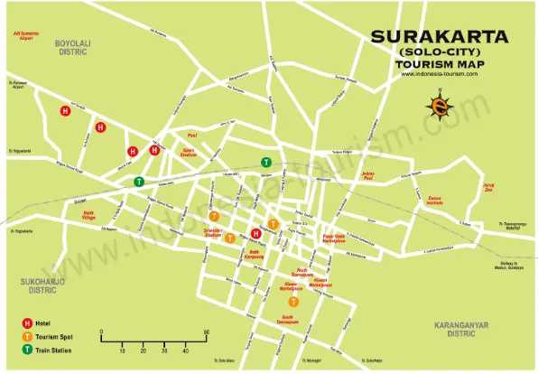 Gambar 1.1 Tourism Map Kota Surakarta 