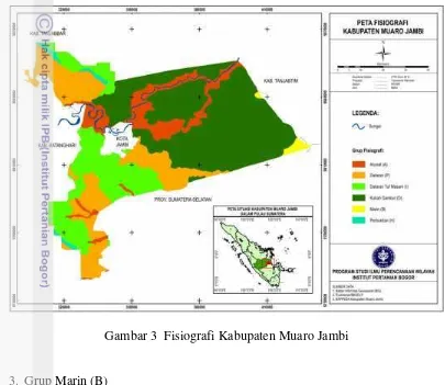 Gambar 3 Fisiografi Kabupaten Muaro Jambi