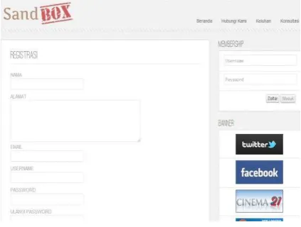 Gambar 5 : Registrasi User 