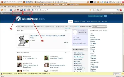 Gambar 6. Halaman depan Wordpress.com