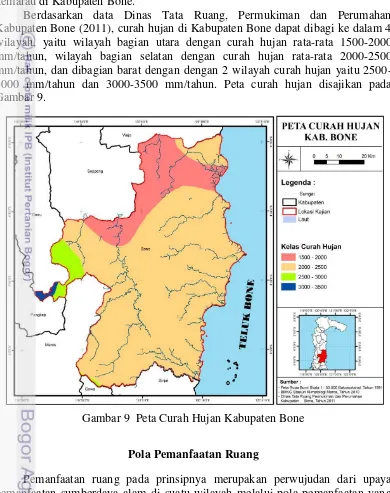 Gambar 9  Peta Curah Hujan Kabupaten Bone 