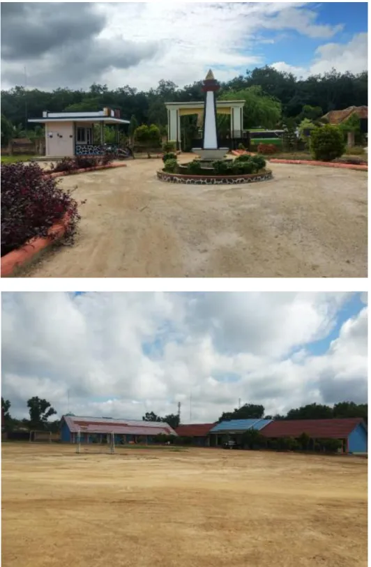 Foto 2. Tugu dan langan SMK Negeri 1 Mesuji Raya. 