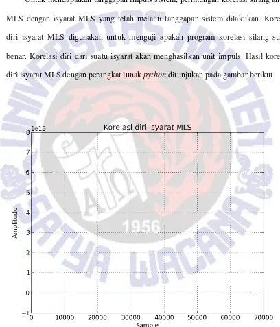 Gambar 4.3. Korelasi diri isyarat MLS  