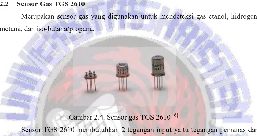 Gambar 2.4. Sensor gas TGS 2610 [6] 