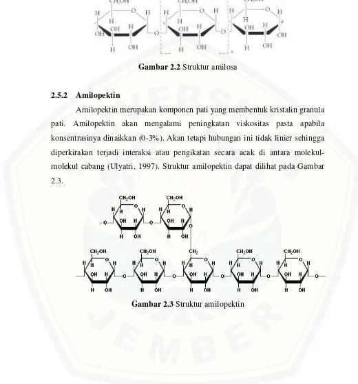 Gambar 2.2 Struktur amilosa 