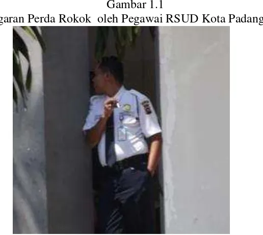Gambar 1.1 Pelanggaran Perda Rokok  oleh Pegawai RSUD Kota Padang Panjang 