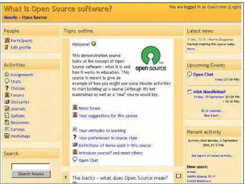 Gambar 2.2. Moodle - Learning Management System (LMS) Berbasis Opensource [http://moodle.org] 