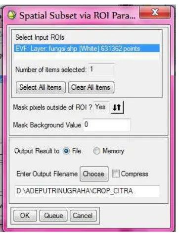 Gambar 4. Jendela Select Input File to Subset Via ROI 