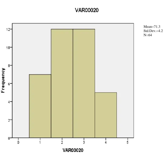 Gambar: 5  Grafik Histogram Variabel hasil belajar fiqh peserta didik (Y) 