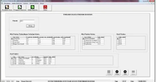 Gambar 9 : Input Hasil Seleksi 