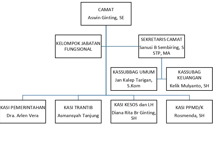 Gambar IV.2. Struktur Kecamatan Tigapanah (Perbup No. 179 Tahun 2008) 