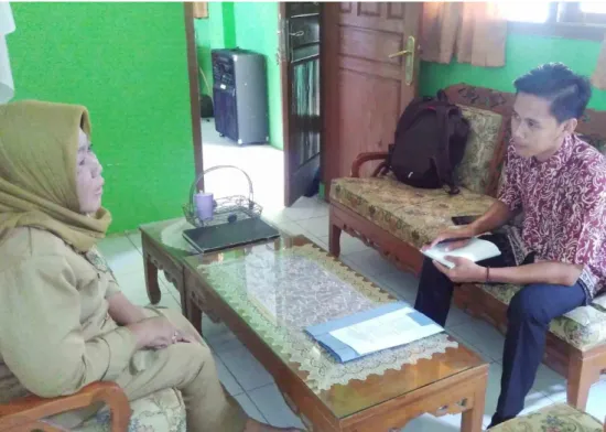 Foto 3. Wawancara kepada Guru PAI SD Negeri 03 Metro Barat 