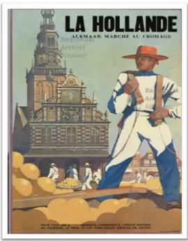 Gambar 1. Reklame ‘Kaasmarkt te Alkmaar’ 1930 dalam  bahasa Prancis
