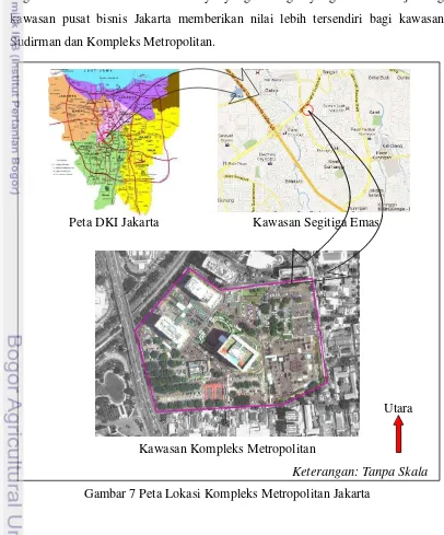 Gambar 7 Peta Lokasi Kompleks Metropolitan Jakarta 