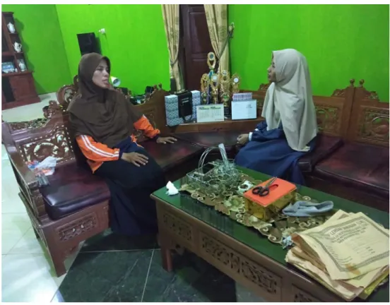 Foto Wawancara dengan Harlina sebagai Masyarakat Reno Basuki   Kecamatan Rumbia Lampung Tengah, 03 Mei 2019 
