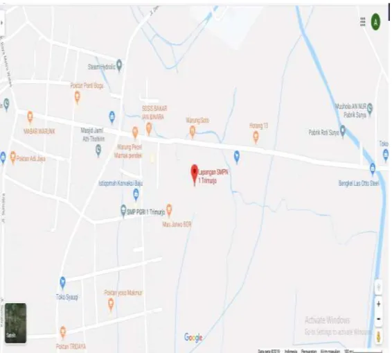Gambar 2. Peta Google Maps SMP Negeri 1 Trimurjo 