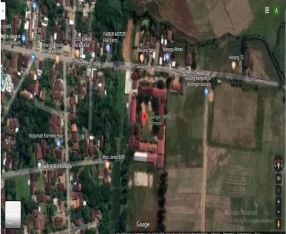 Gambar 3. Satelit Google Maps SMP Negeri 1 Trimurjo 