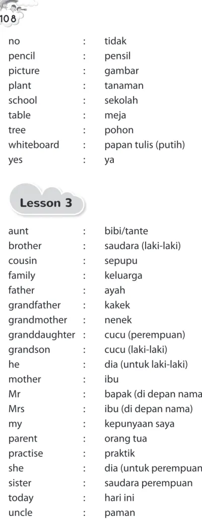 table  :   meja