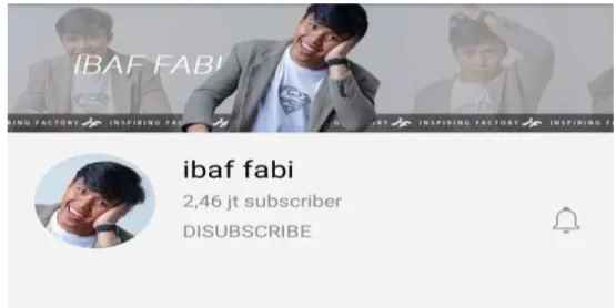 Gambar 4.1 Profil Akun YouTube Ibaf Fabi 