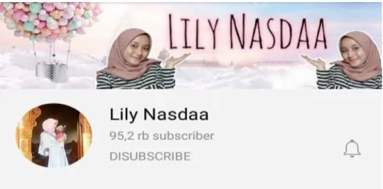 Gambar 4.2 Profil Akun YouTube Lily Nasda 