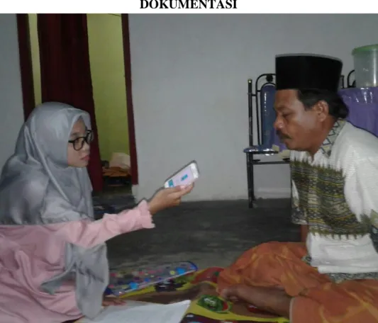 Gambar 1. Wawancara dengan Bapak Sukani tanggal 7 Desember 2018 