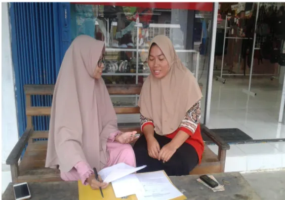 Gambar 8. Wawancara dengan Ibu Siti Soleha tanggal 7 Desember 2018 