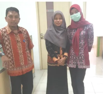 Foto 2. Wawancara dengan Bapak Supendi dan Ibu Rani,  selaku AOM BRI Syariah KCP Metro 