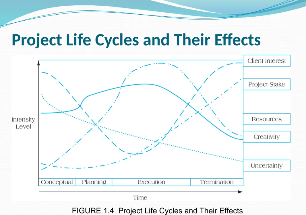 FIGURE 1.4  Project Life Cycles and Their Effects 