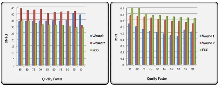 Figure 13 PSNR and UIQI of the three medical images for experiments (see online version for colours) 