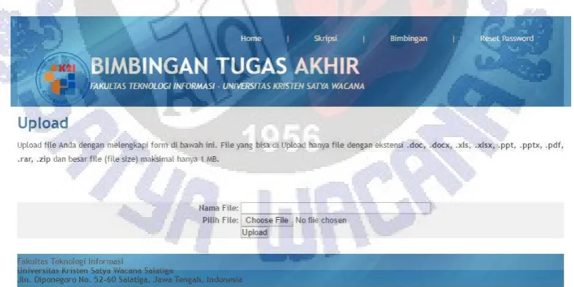 Gambar 10 Halaman Upload Data Mahasiswa 