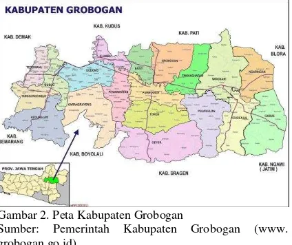 Gambar 2. Peta Kabupaten Grobogan 