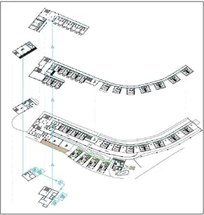 Gambar 6.5 Aksonometri Sistem Distribusi Air Bersih Pada Hotel dan Cottage 