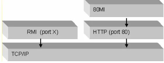 Figure 3: Representation of RMI and 80MI protocols 