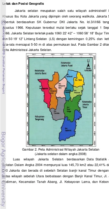 Gambar 2. Peta Administrasi Wilayah Jakarta Selatan 