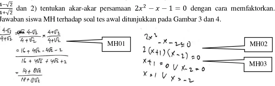 Gambar 4. Jawaban MH terhadap soal no.2 