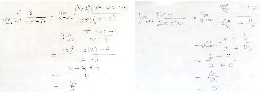 Gambar 5. Penyelesaian soal limit siklus I           Gambar 6. Penyelesaian soal limit siklus II  