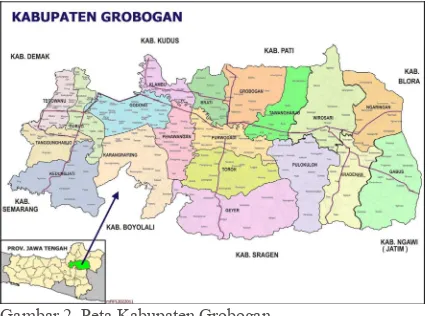 Gambar 2. Peta Kabupaten Grobogan 