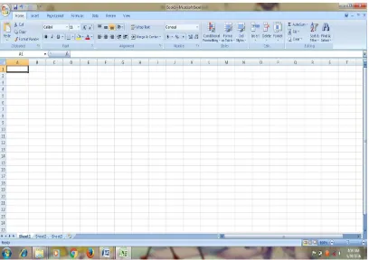 Gambar  5.2  Tampilan Lembar Kerja Microsoft Excel 